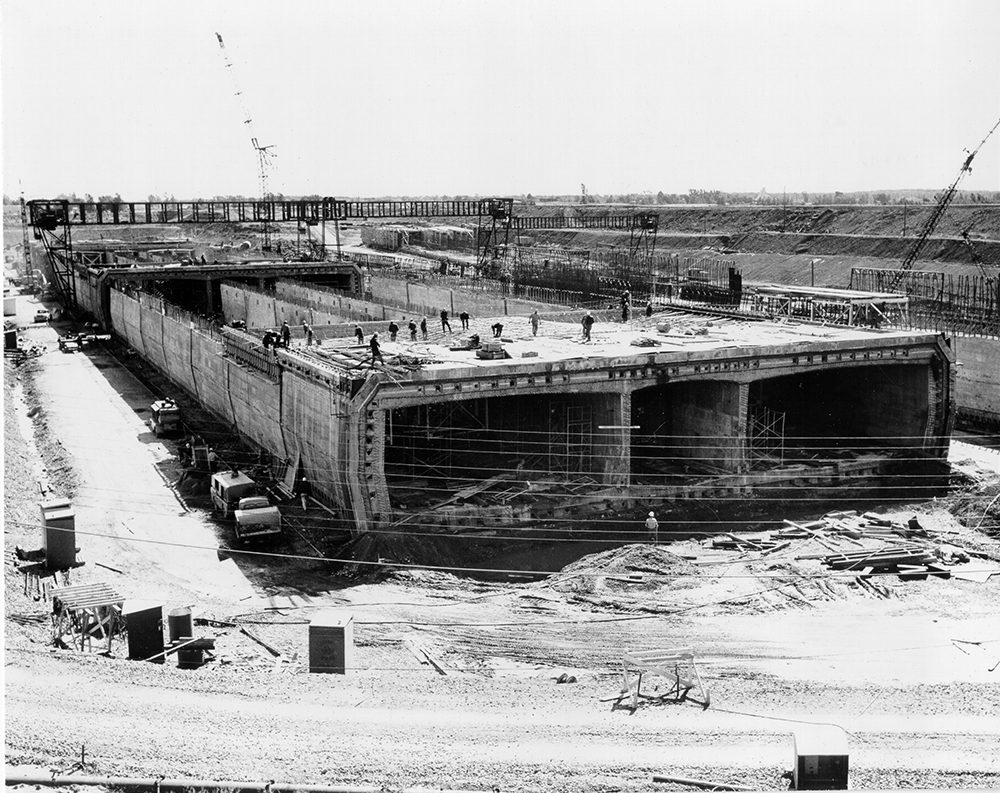 Tunnel Louis-Hippolyte-Lafontaine à Montréal, 1964